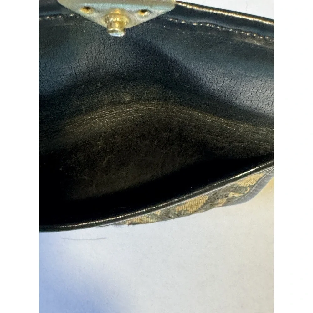 Dior Coin Pouch Trotter Monogram Canvas / Leather Vintage